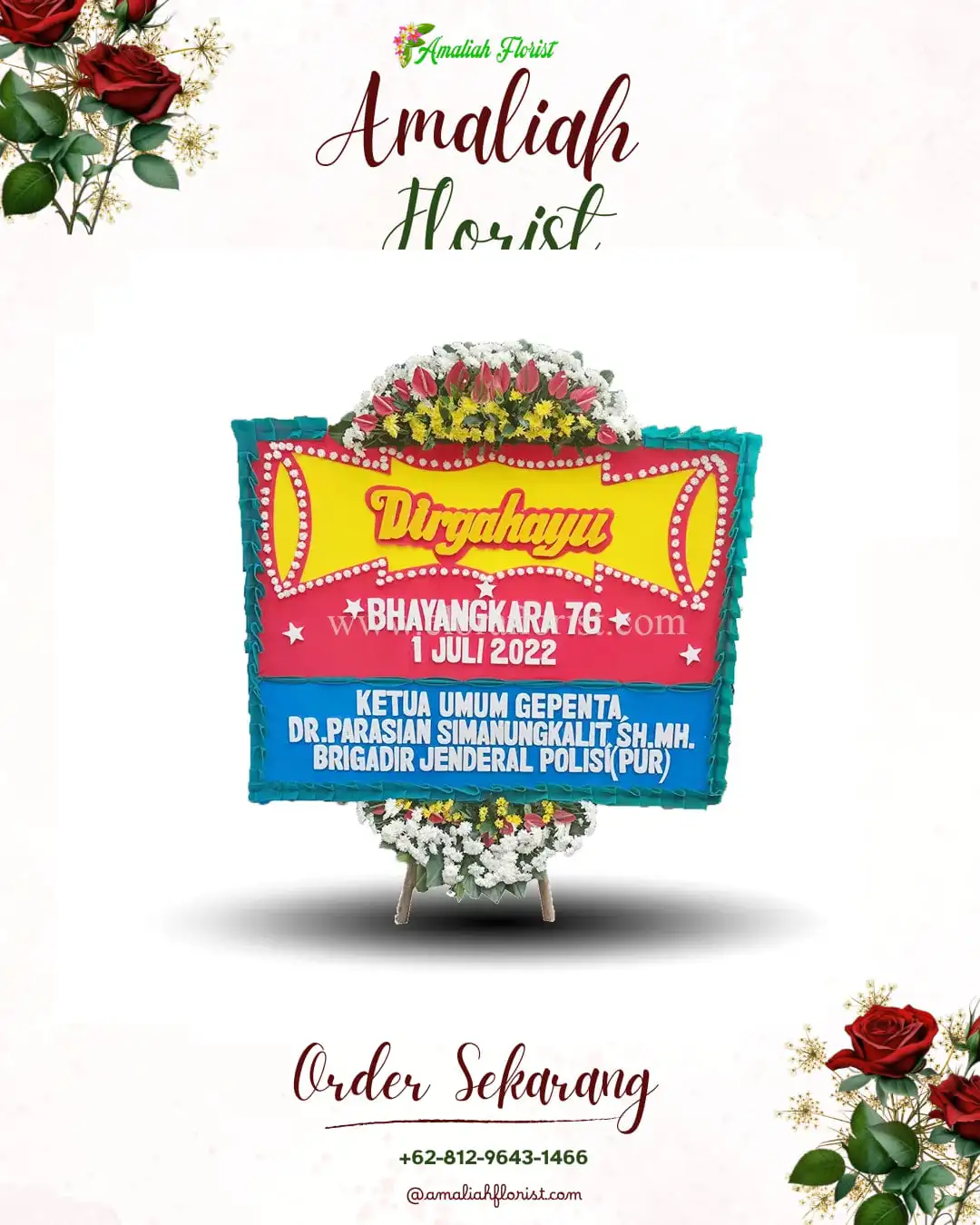 Papan Bunga HUT Ulang Tahun Labuhanbatu Utara